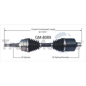 1985 Oldsmobile Cutlass Ciera CV Axle Shaft Front Left TrakMotive GM8089 image 1 of 3