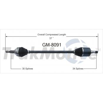 2003 Oldsmobile Alero CV Axle Shaft Front Right TrakMotive GM8091 image 1 of 3