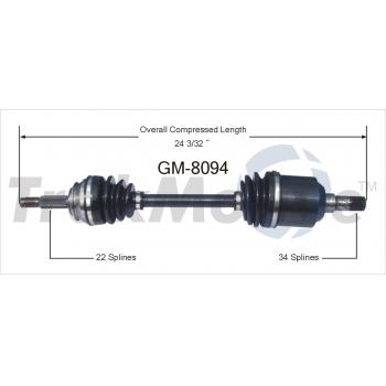 1993 Pontiac LeMans CV Axle Shaft Front Right TrakMotive GM8094 image 1 of 3