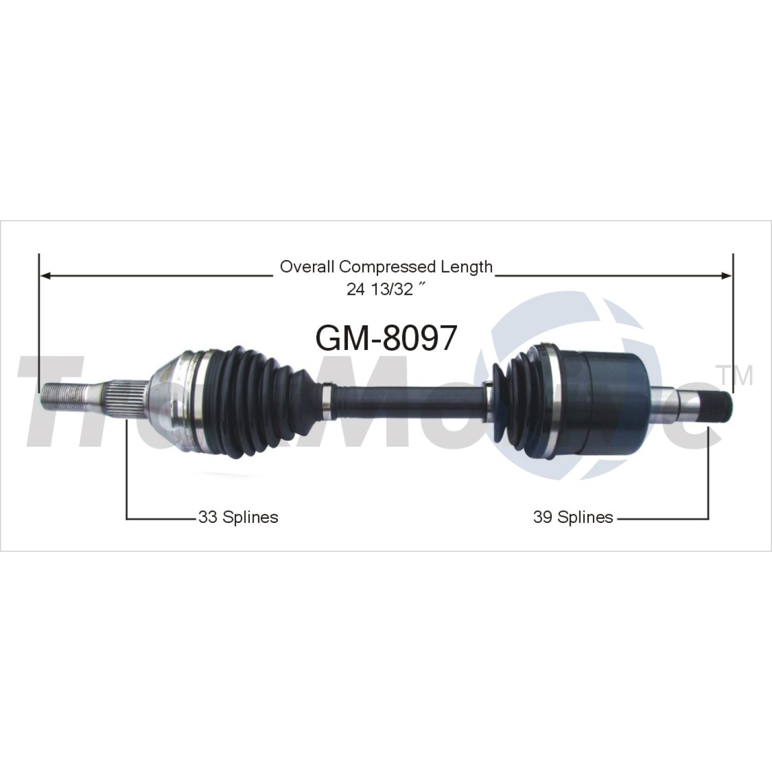 TrakMotive GM8097 - CV Axle Shaft TrakMotive GM8097 CV Axle Shaft product image 1 of 3