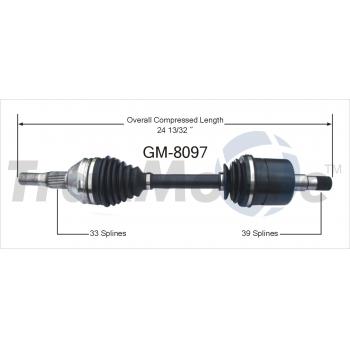 2005 Chevrolet Impala CV Axle Shaft Front Right TrakMotive GM8097 image 1 of 3