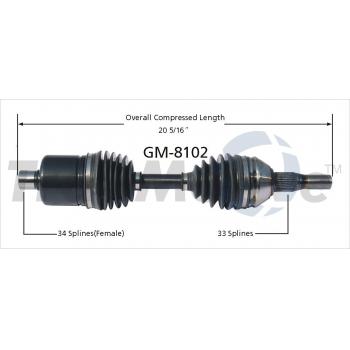 1992 Oldsmobile Silhouette CV Axle Shaft Front Left TrakMotive GM8102 image 1 of 3