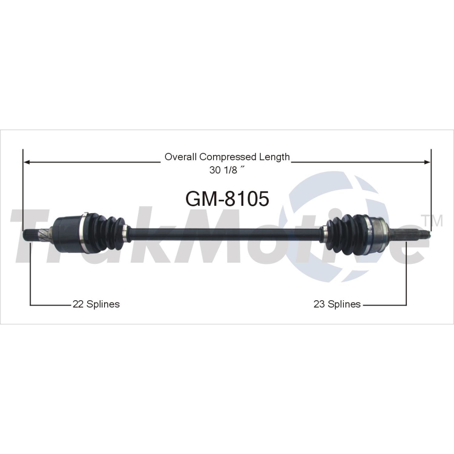 TrakMotive GM8105 - CV Axle Shaft TrakMotive GM8105 CV Axle Shaft product image 1 of 3