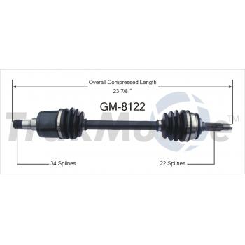 1989 Geo Spectrum CV Axle Shaft Front Left TrakMotive GM8122 image 1 of 3