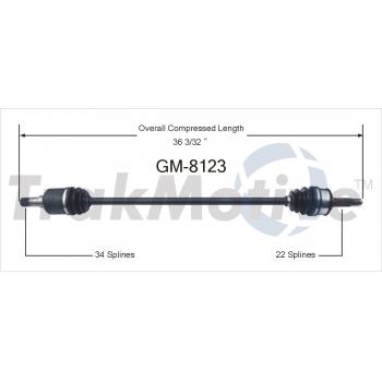 1989 Geo Spectrum CV Axle Shaft Front Right TrakMotive GM8123 image 1 of 3