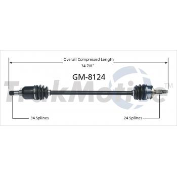 1992 Isuzu Impulse CV Axle Shaft Front Right TrakMotive GM8124 image 1 of 3