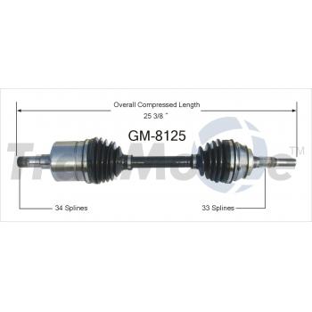 1985 Oldsmobile Cutlass Ciera CV Axle Shaft Front Right TrakMotive GM8125 image 1 of 3