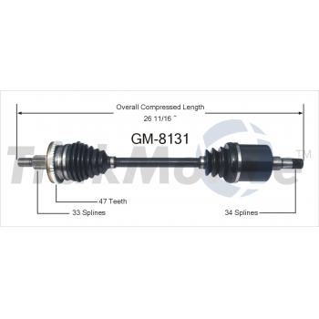 1991 Oldsmobile Cutlass Supreme CV Axle Shaft Front Right TrakMotive GM8131 image 1 of 3