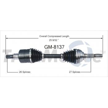 2004 GMC Sonoma CV Axle Shaft Front Left TrakMotive GM8137 image 1 of 3