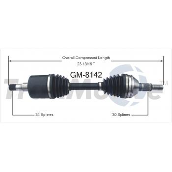 2003 Oldsmobile Alero CV Axle Shaft Front Left TrakMotive GM8142 image 1 of 3