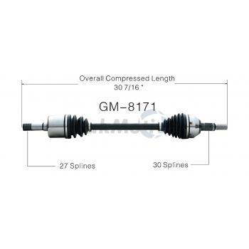 2007 Cadillac CTS CV Axle Shaft Rear Left TrakMotive GM8171 image 1 of 3