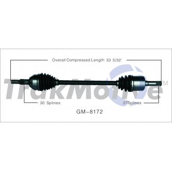 2007 Cadillac CTS CV Axle Shaft Rear Right TrakMotive GM8172 image 1 of 3