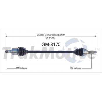 1986 Pontiac Firefly CV Axle Shaft Front Right TrakMotive GM8175 image 1 of 3