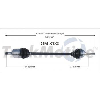 1989 Oldsmobile Cutlass Calais CV Axle Shaft Front Right TrakMotive GM8180 image 1 of 3