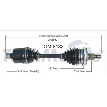 1993 Chevrolet Lumina CV Axle Shaft Front Left TrakMotive GM8182 image 1 of 3