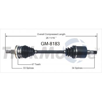 1993 Chevrolet Lumina CV Axle Shaft Front Right TrakMotive GM8183 image 1 of 3