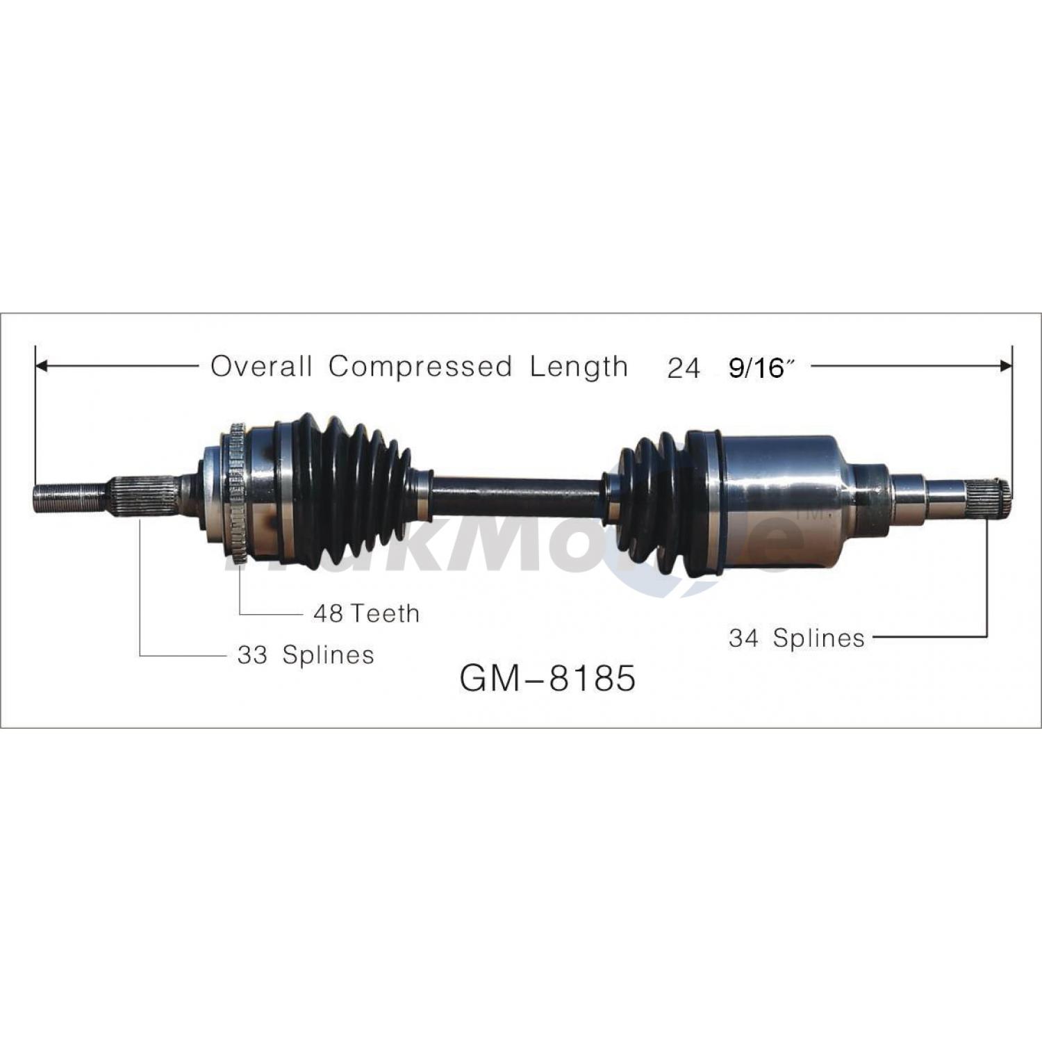 TrakMotive GM8185 - CV Axle Shaft TrakMotive GM8185 CV Axle Shaft product image 1 of 3