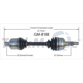 2005 GMC Safari CV Axle Shaft Front Left TrakMotive GM8188 image 1 of 3