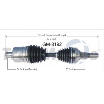 2003 Oldsmobile Silhouette CV Axle Shaft Front Right TrakMotive GM8192 image 1 of 3