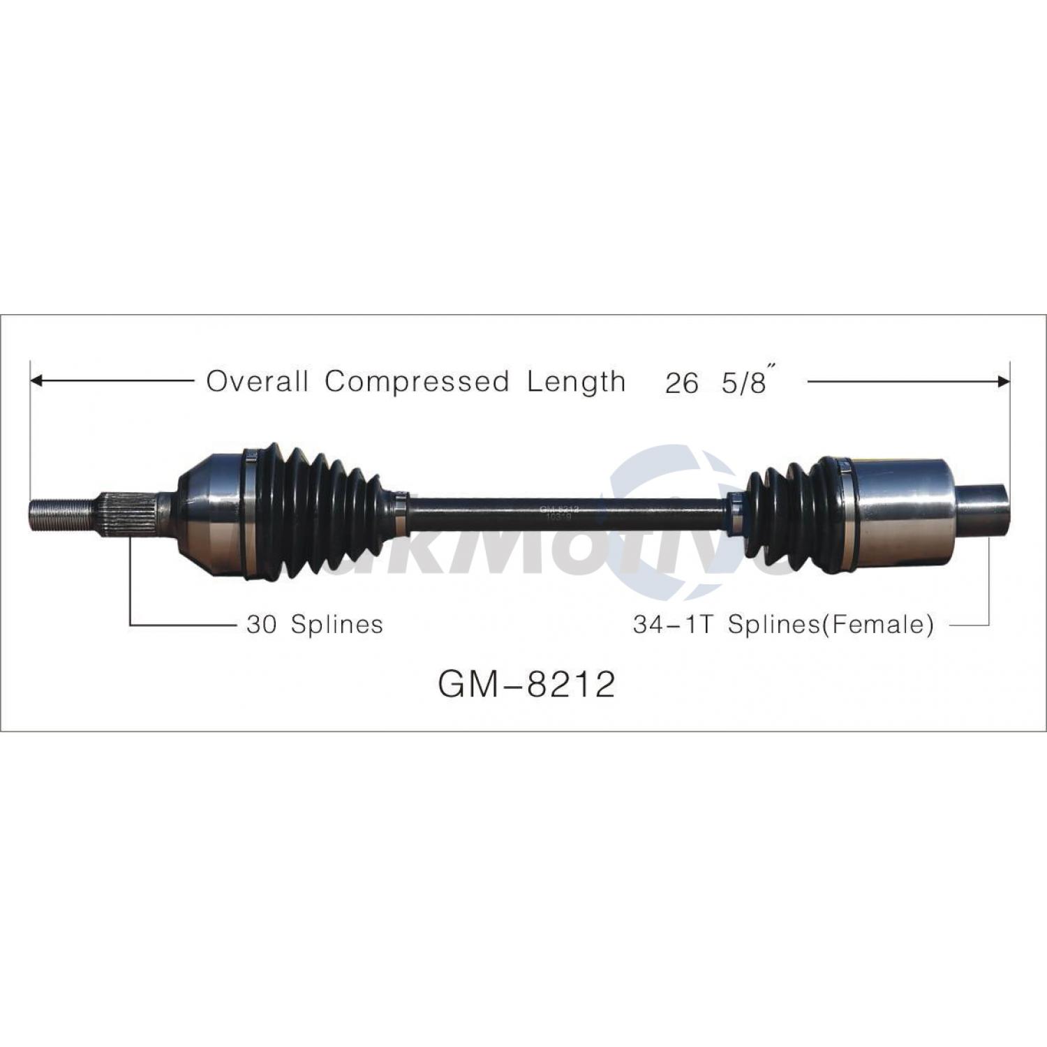 TrakMotive GM8212 - CV Axle Shaft TrakMotive GM8212 CV Axle Shaft product image 1 of 3