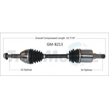 2009 Chevrolet Cobalt CV Axle Shaft Front Left TrakMotive GM8213 image 1 of 3