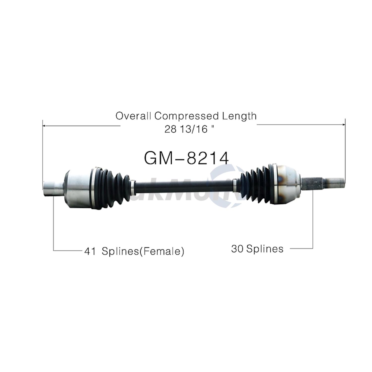 TrakMotive GM8214 CV Axle Shaft product image 1 of 3