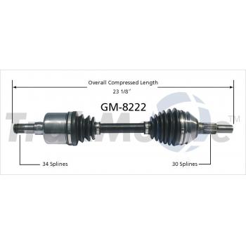 2010 Pontiac G6 CV Axle Shaft Front Right TrakMotive GM8222 image 1 of 3