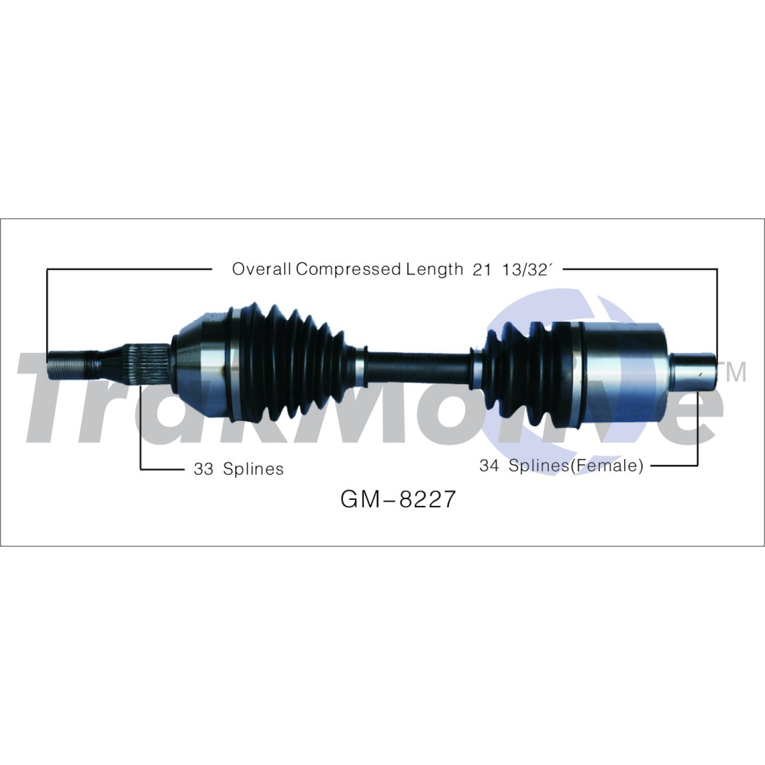 TrakMotive GM8227 CV Axle Shaft product image 1 of 3