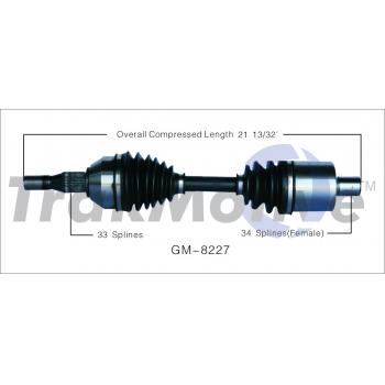 2008 Buick Allure CV Axle Shaft Front Left TrakMotive GM8227 image 1 of 3