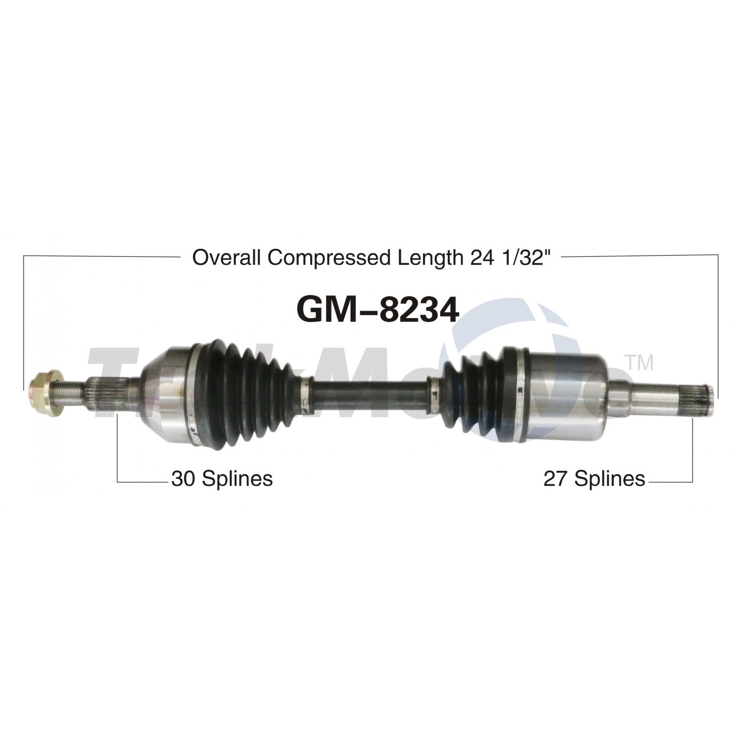 TrakMotive GM8234 - CV Axle Shaft TrakMotive GM8234 CV Axle Shaft product image 1 of 3