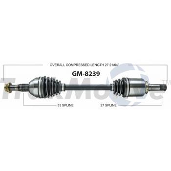 2009 GMC Acadia CV Axle Shaft Front Left TrakMotive GM8239 image 1 of 3