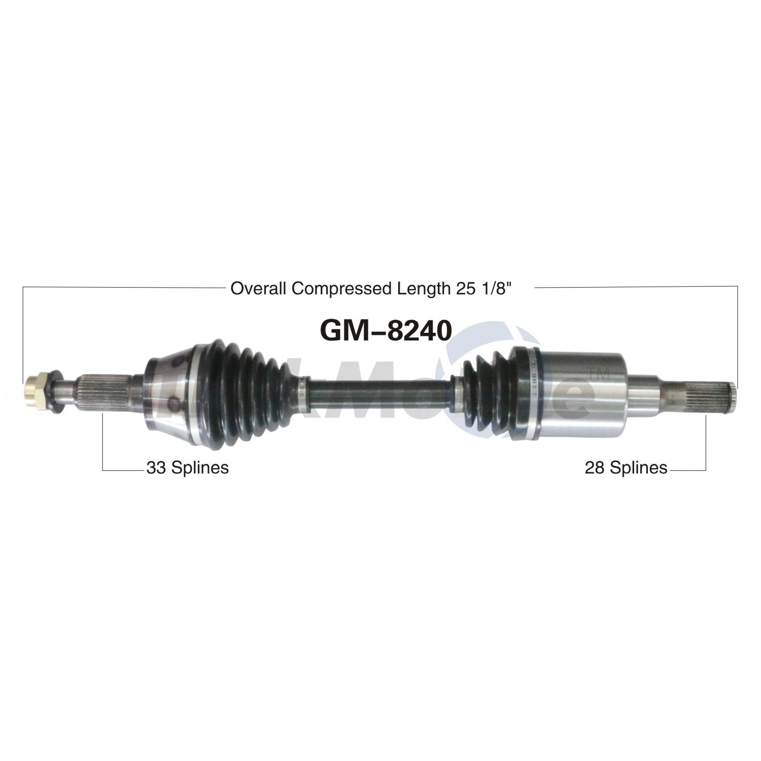 TrakMotive GM8240 CV Axle Shaft product image 1 of 3