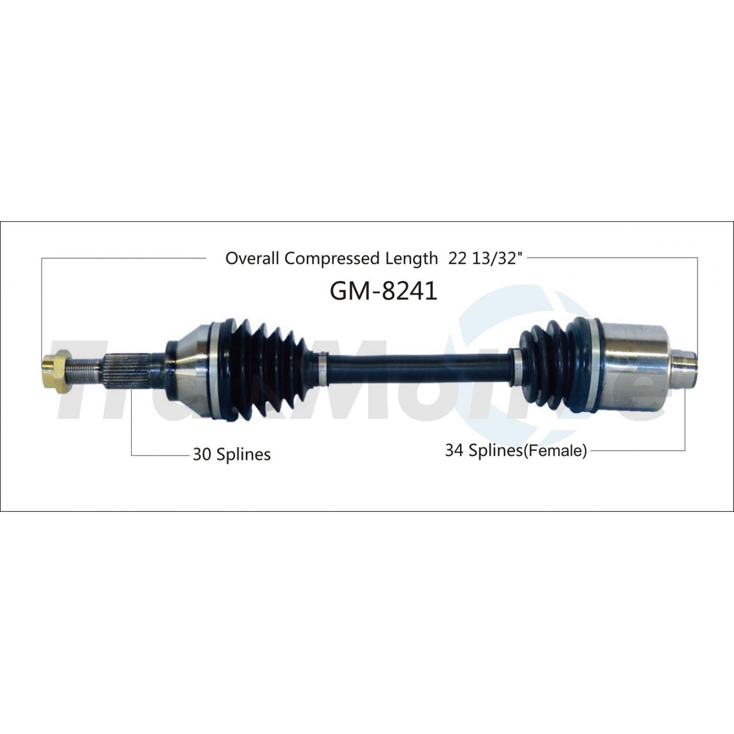 TrakMotive GM8241 - CV Axle Shaft TrakMotive GM8241 CV Axle Shaft product image 1 of 3