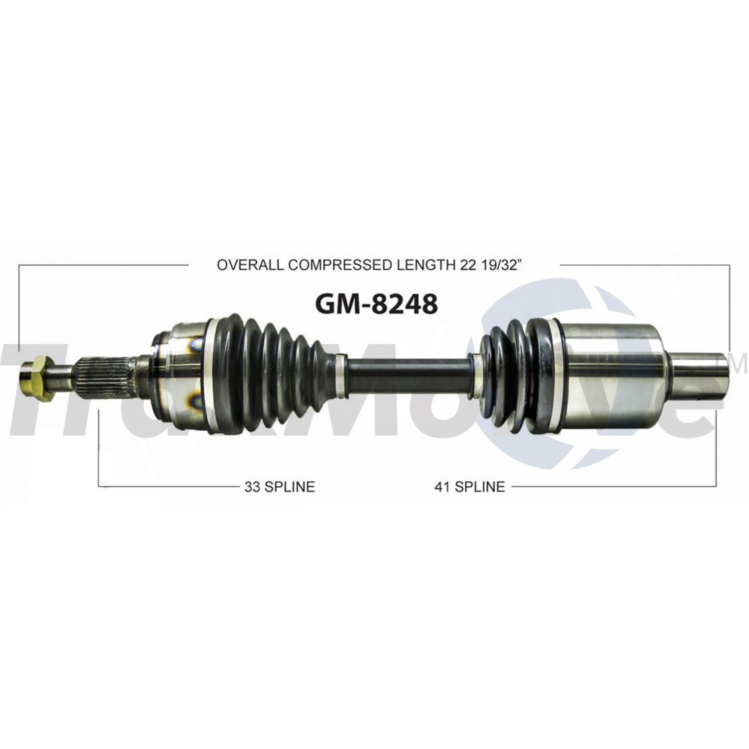 TrakMotive GM8248 - CV Axle Shaft TrakMotive GM8248 CV Axle Shaft product image 1 of 3