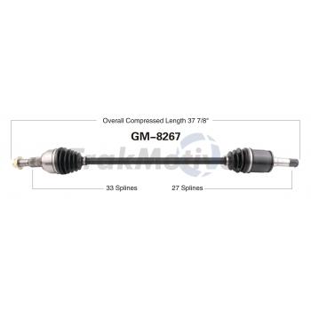 2009 GMC Acadia CV Axle Shaft Rear Left TrakMotive GM8267 image 1 of 3