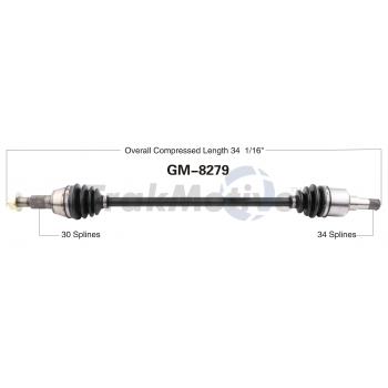 2012 GMC Terrain CV Axle Shaft Rear Right TrakMotive GM8279 image 1 of 3