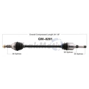 2011 Cadillac SRX CV Axle Shaft