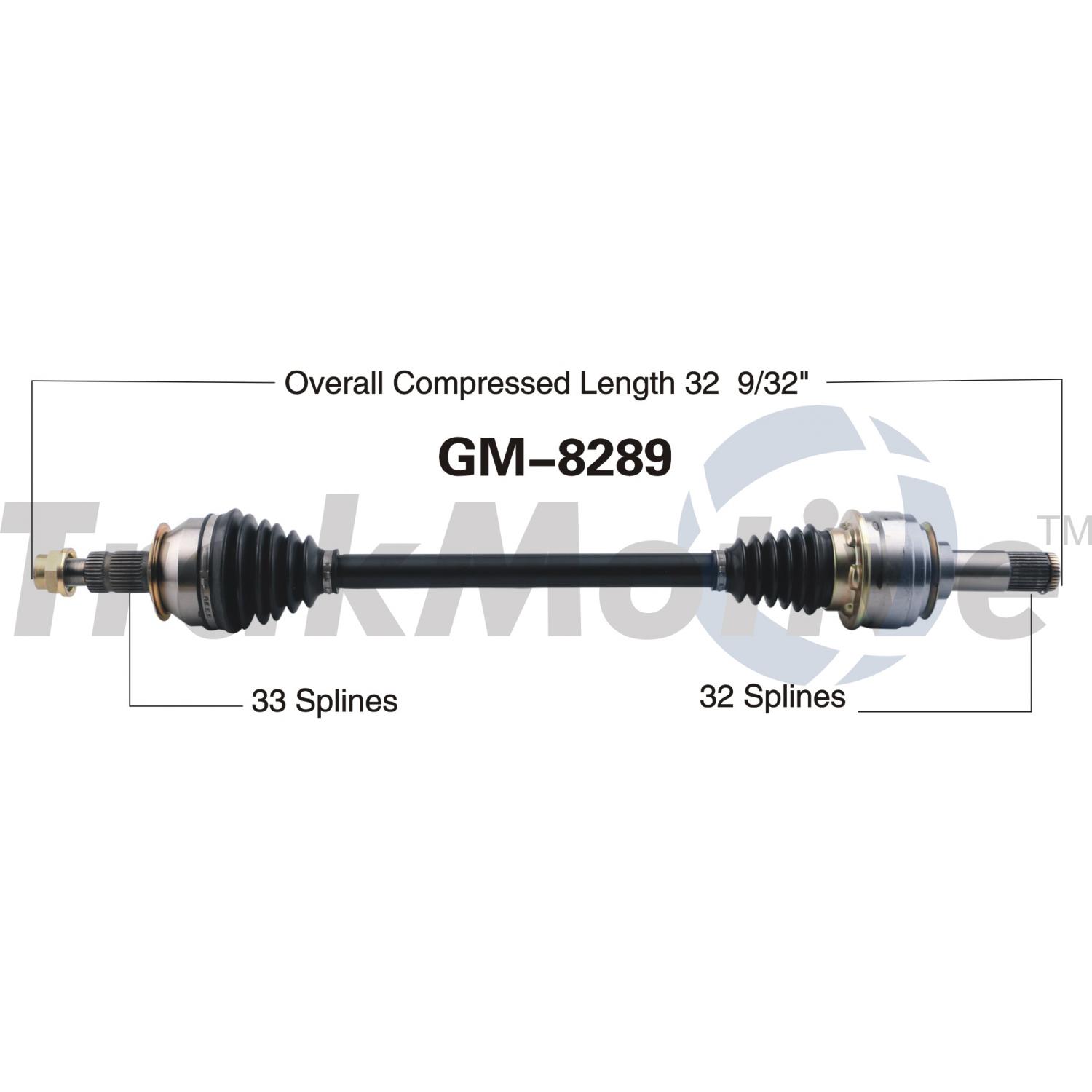 TrakMotive GM8289 - CV Axle Shaft TrakMotive GM8289 CV Axle Shaft product image 1 of 3