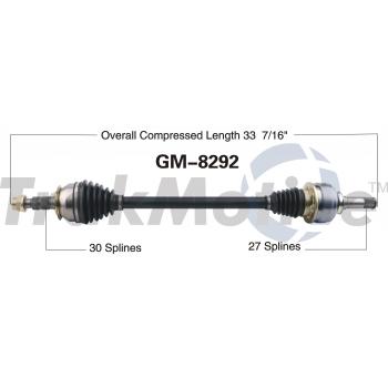 2015 Chevrolet Camaro CV Axle Shaft Rear Left TrakMotive GM8292 image 1 of 3
