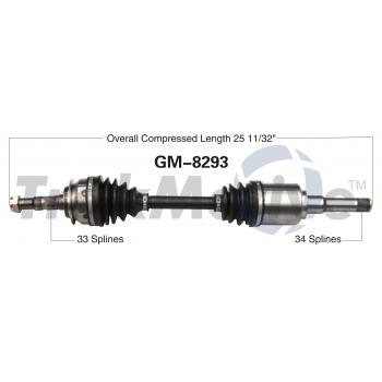 2015 Chevrolet Cruze CV Axle Shaft Front Left TrakMotive GM8293 image 1 of 3