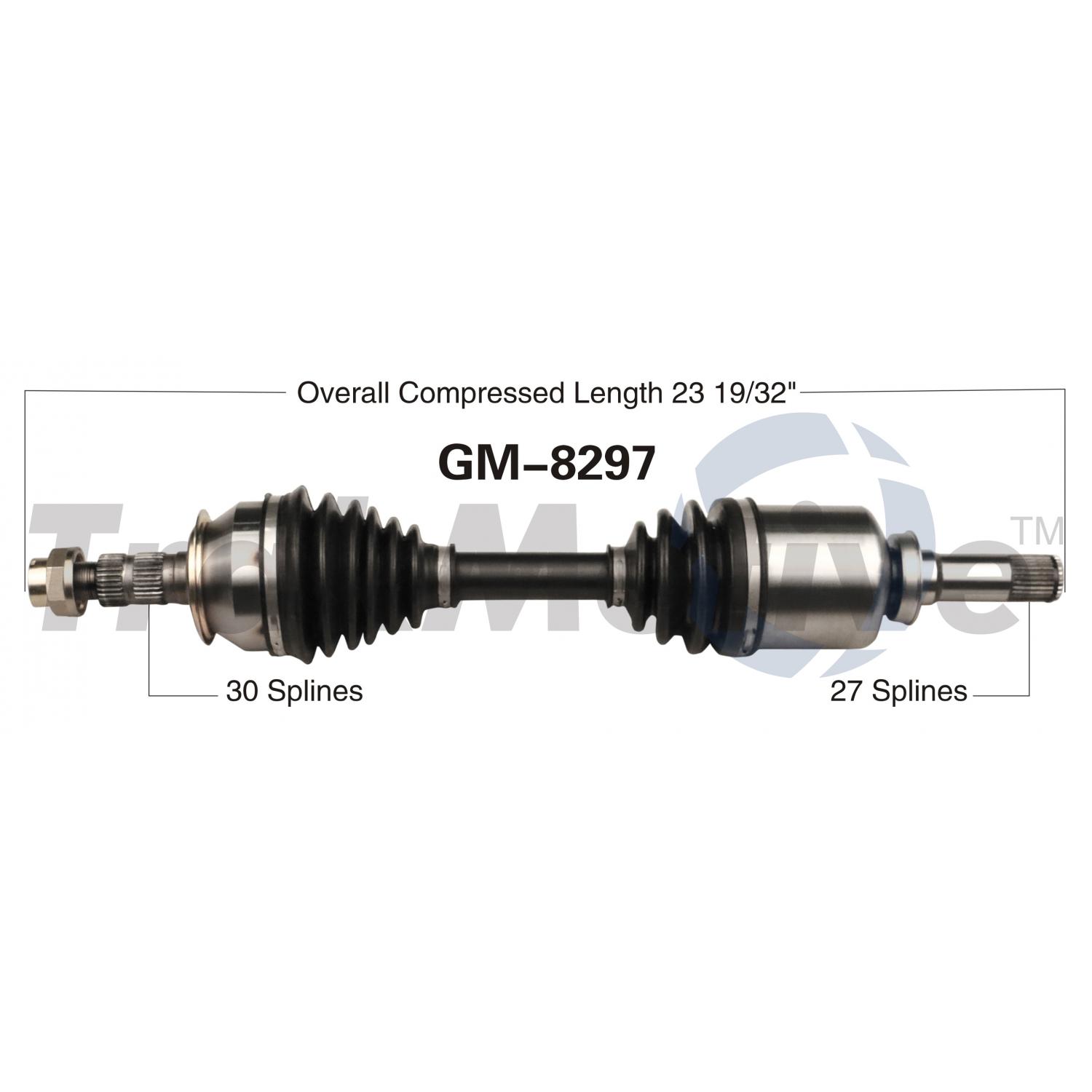 TrakMotive GM8297 CV Axle Shaft product image 1 of 3