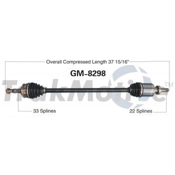 2015 Chevrolet Cruze CV Axle Shaft Front Right TrakMotive GM8298 image 1 of 3