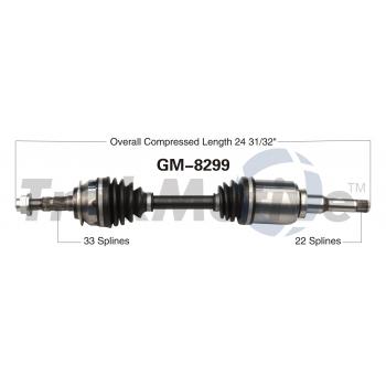 2015 Chevrolet Cruze CV Axle Shaft Front Left TrakMotive GM8299 image 1 of 3