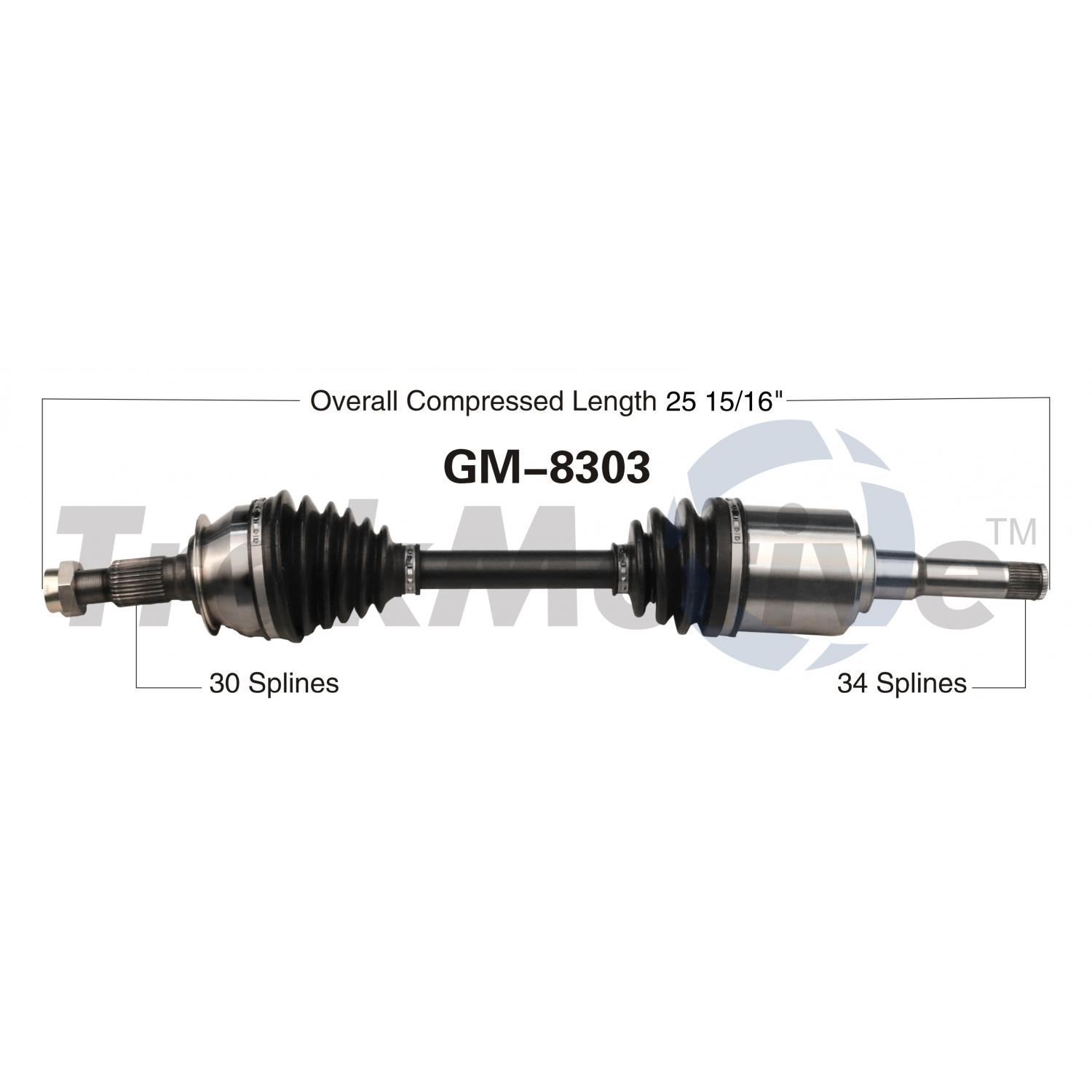 TrakMotive GM8303 - CV Axle Shaft TrakMotive GM8303 CV Axle Shaft product image 1 of 3