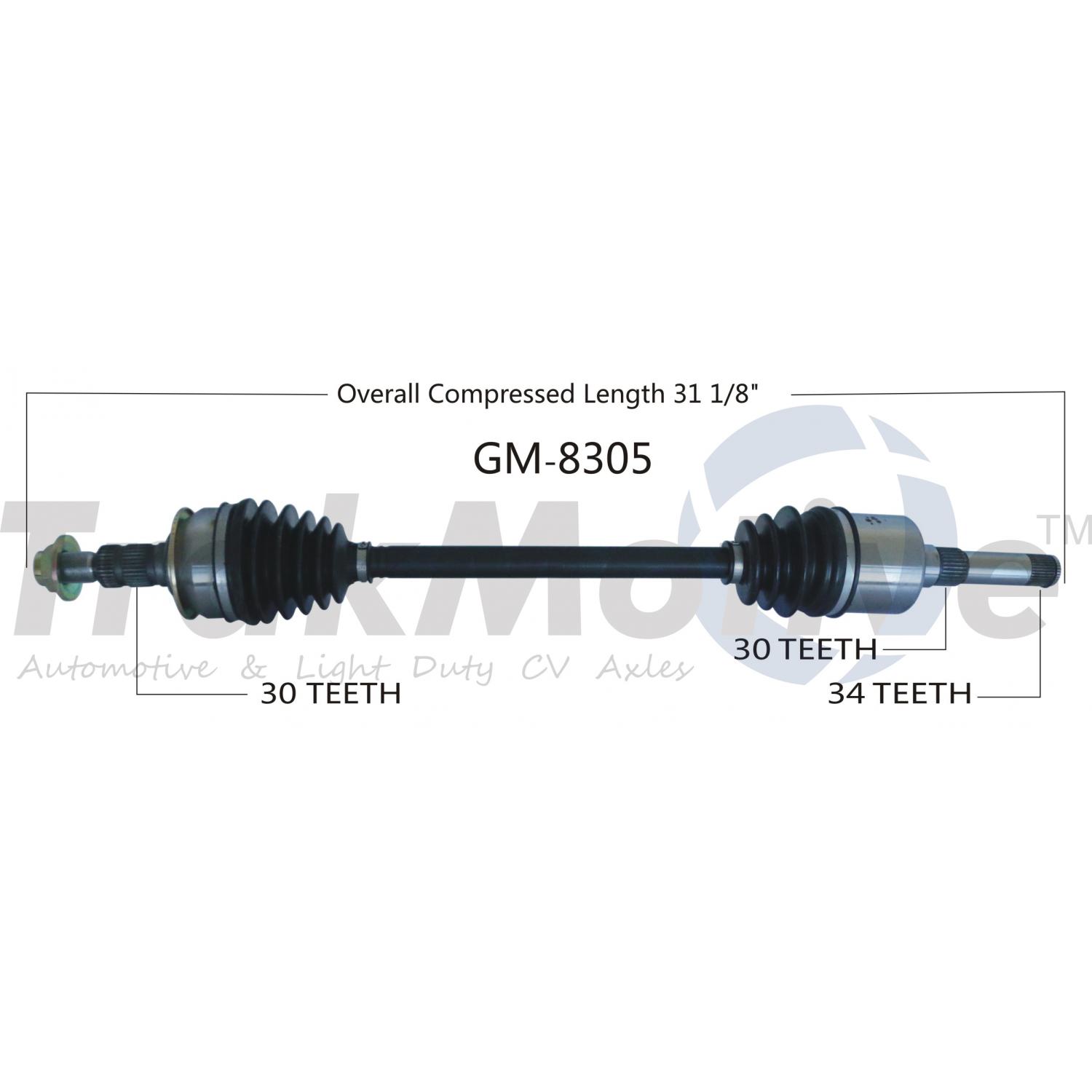 TrakMotive GM8305 - CV Axle Shaft TrakMotive GM8305 CV Axle Shaft product image 1 of 3