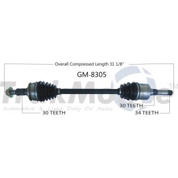 2012 Buick LaCrosse CV Axle Shaft Rear Left TrakMotive GM8305 image 1 of 3
