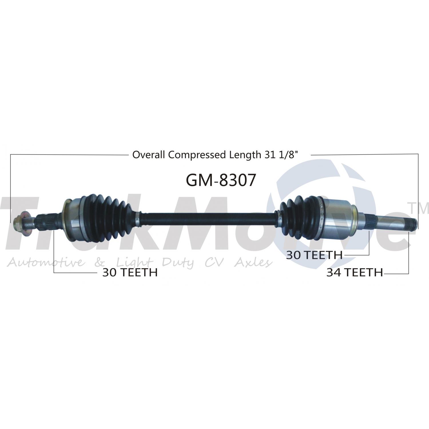 TrakMotive GM8307 - CV Axle Shaft TrakMotive GM8307 CV Axle Shaft product image 1 of 3