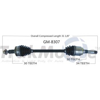 2017 Cadillac XTS CV Axle Shaft Rear Left TrakMotive GM8307 image 1 of 3