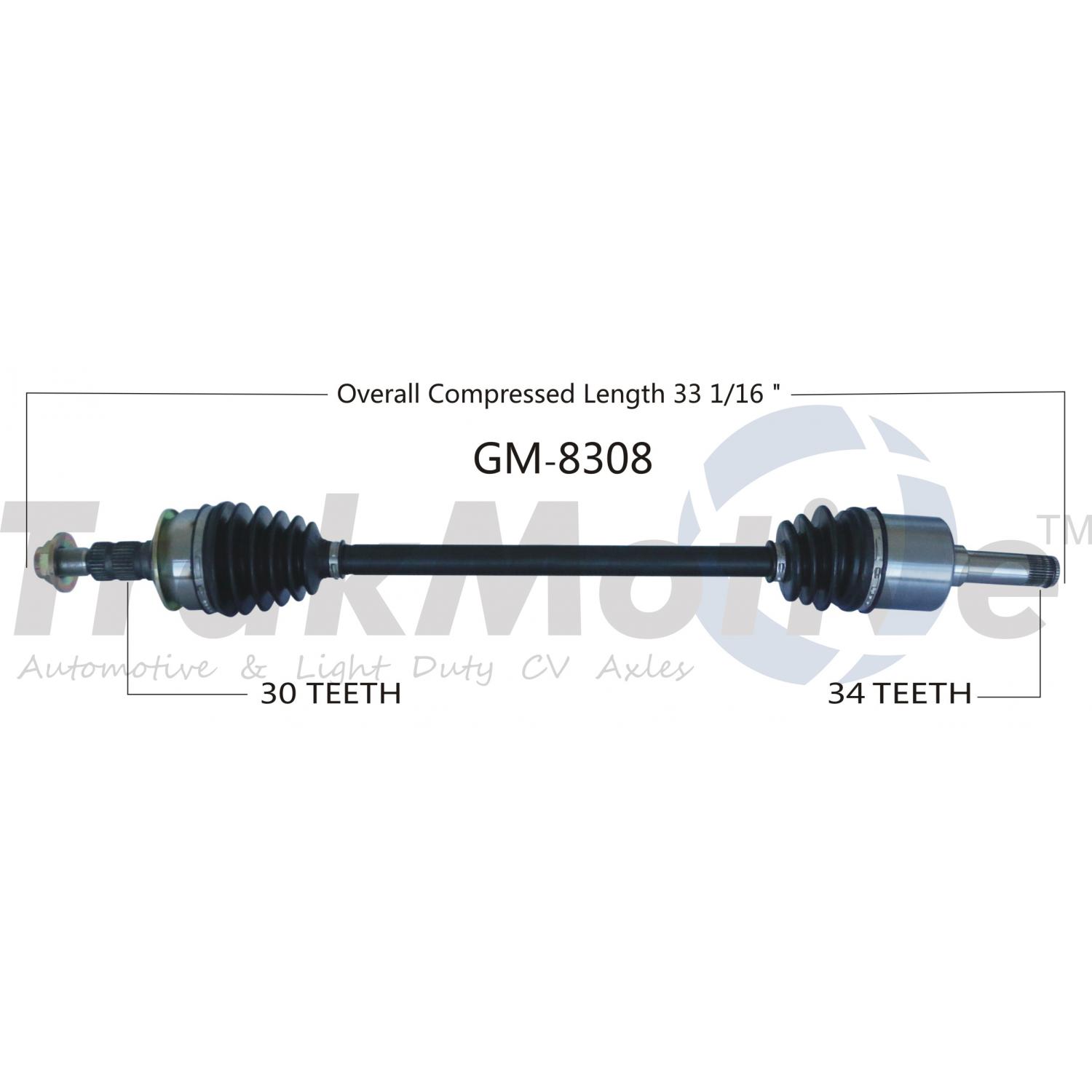 TrakMotive GM8308 - CV Axle Shaft TrakMotive GM8308 CV Axle Shaft product image 1 of 3
