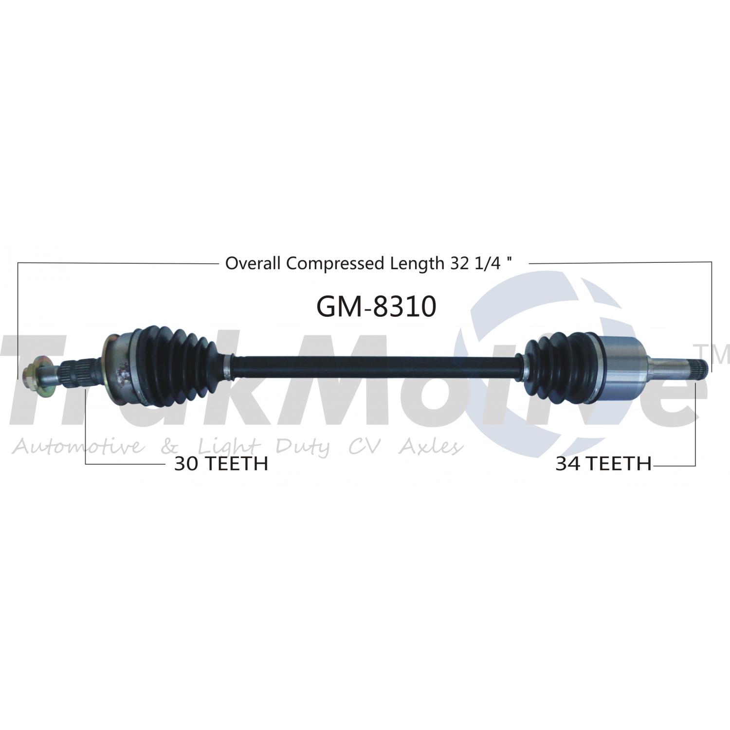 TrakMotive GM8310 - CV Axle Shaft TrakMotive GM8310 CV Axle Shaft product image 1 of 3